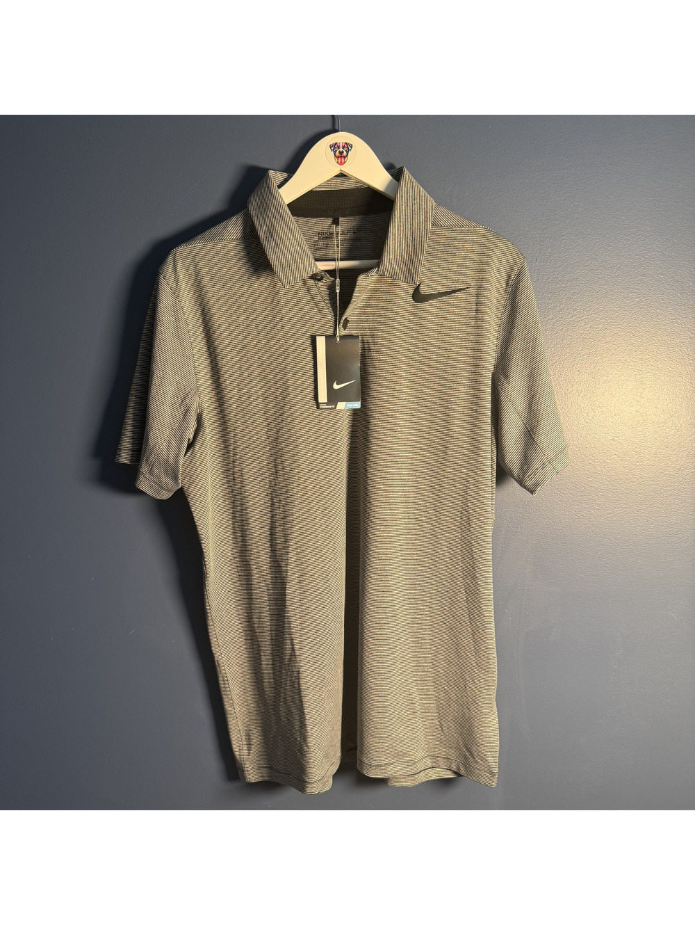 Nike Golf Dri-Fit Heather Striped Polo Shirt Men's Size M NWT
